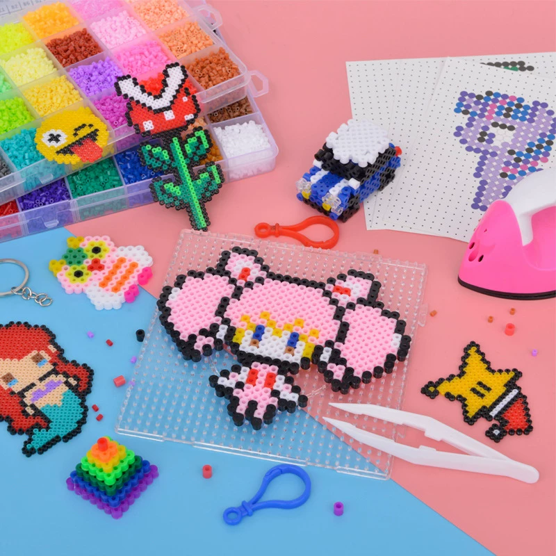[24/72 colors box set hama beads toy 2.6/5mm perler education]