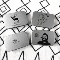 Candy box small carry-on with push-pull empty box creative cute portable forest style cute mini box small iron box