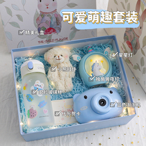 Bubble machine girl heart in red gift box camera photo automatically spray childrens birthday present 2022 new models