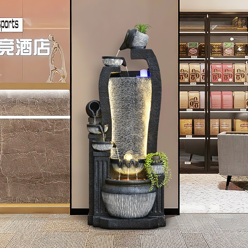 European-Style Flowing Water Ornaments, Circulating Water Floor-Standing Fountain, Living Room, Entrance Hall, Office Opening Water Feature Decoration European-Style Flowing Water Ornaments, Circulating Water Floor-Standing Fountain, Living Room, Entrance Hall, Office Opening Water Feature Decoration