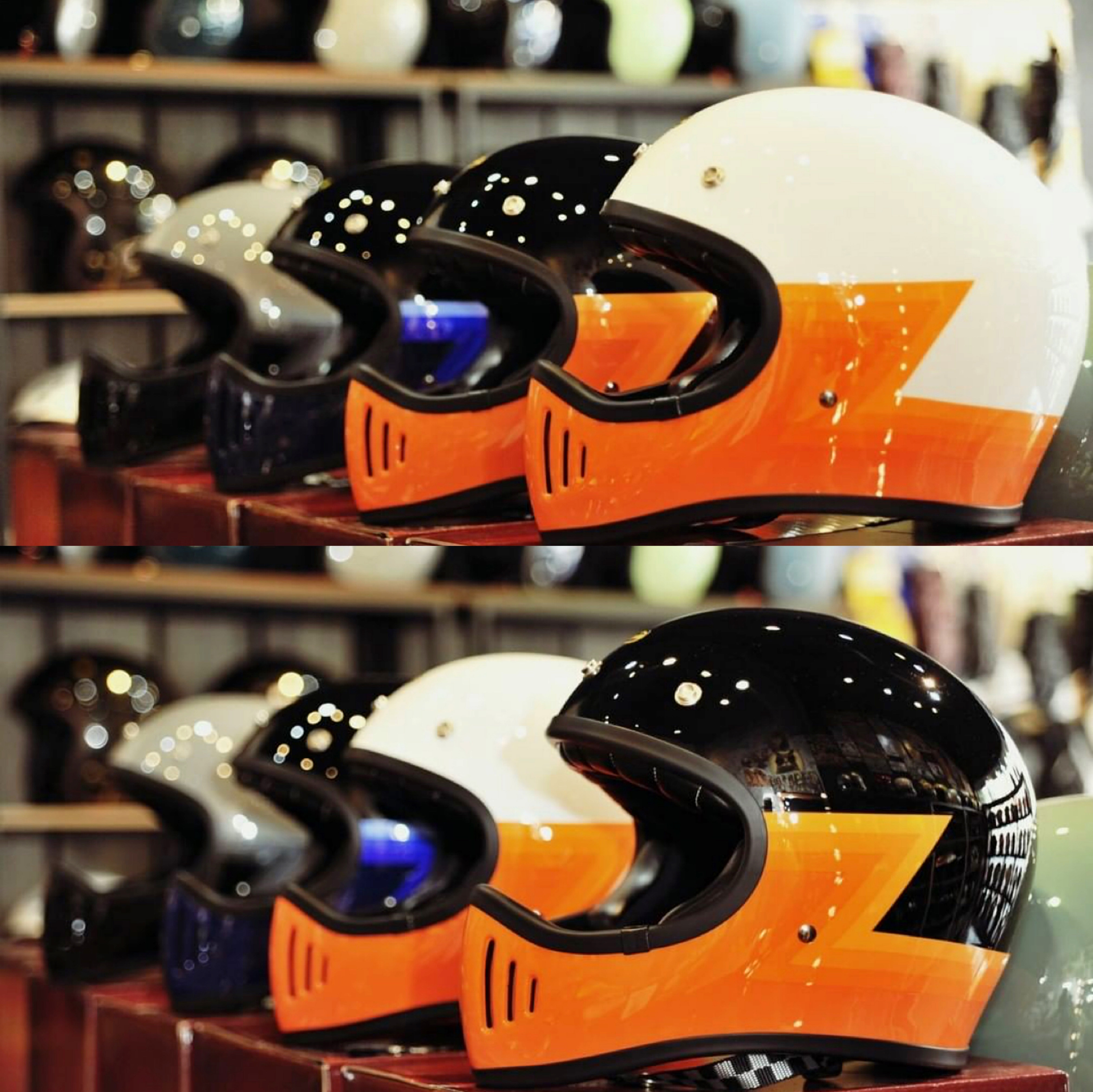 Taiwan Penguin Seabird Retro Lightning Hill helmet cross the helmet of the Arc Latin Moto 3 style Heyg Black Dog