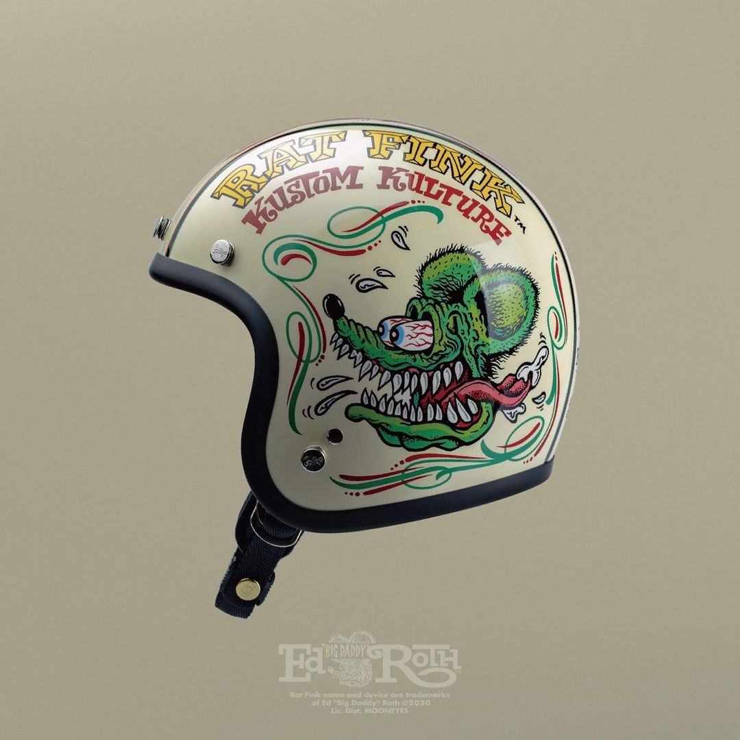 Taiwan Gallop Funk rat retro motorcycle 3 4 helmet cute half helmet men and women helmet Heygo black dog