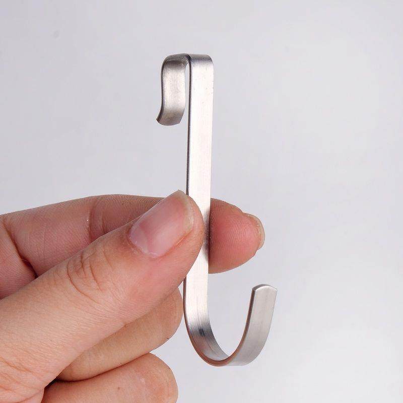 Stainless Steel Bedside Cabinet Door Hook Dormitory Double Hook S Type Hook Hung Clothes Bathroom kitchen rack Shook door After door