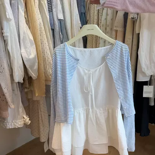 Трикотажный комплект, кардиган, платье