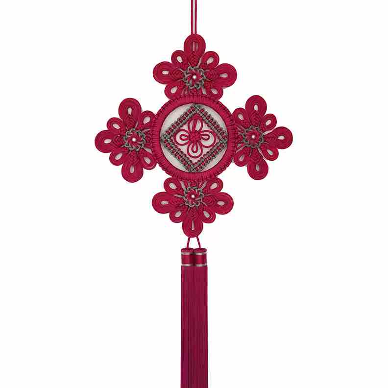 New handmade Chinese knot pendant large red Chinese style living room TV wall decoration housewarming gift - Taobao