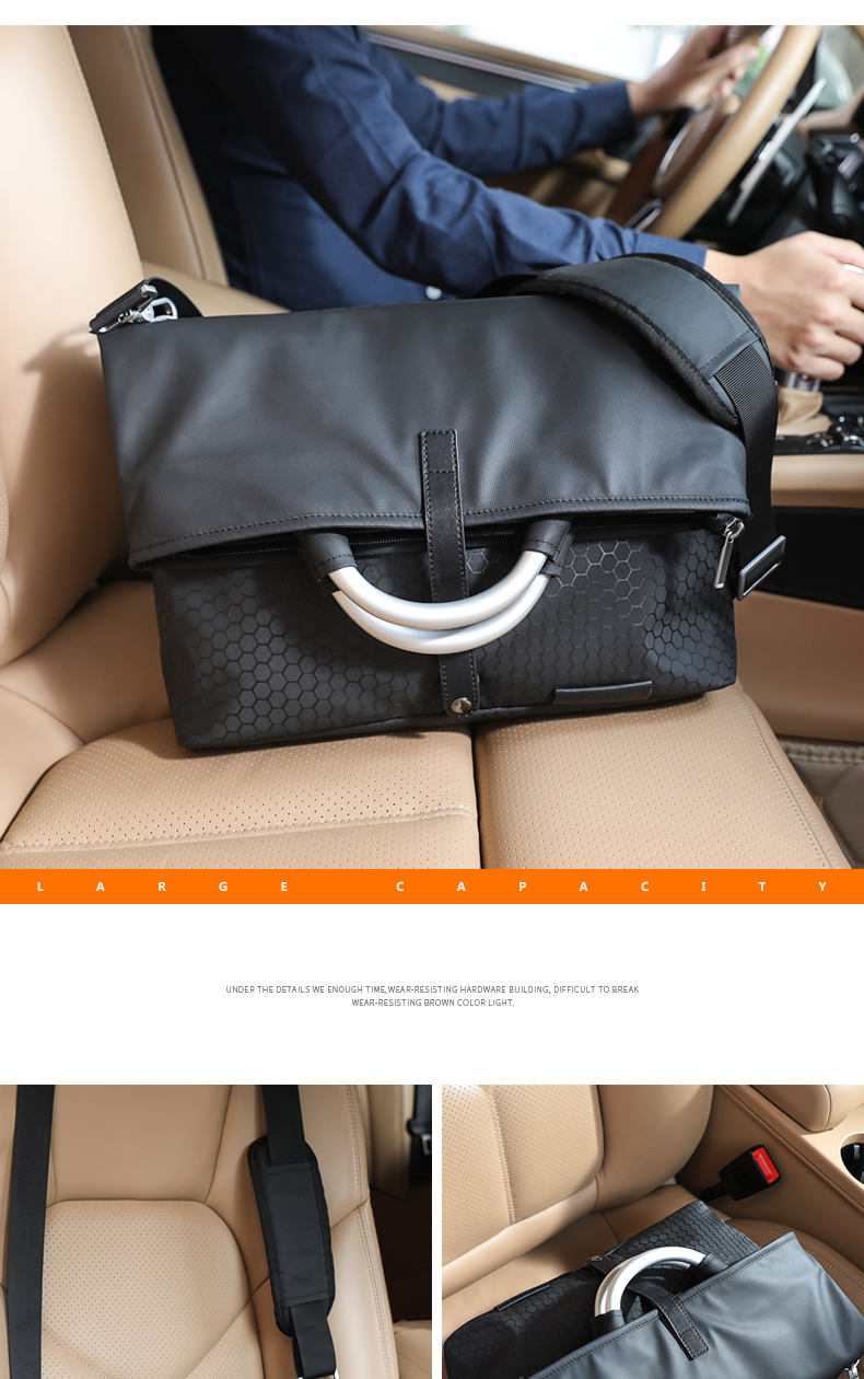 Shoulder bag men's business portable casual cross-body bag men's briefcase trend waterproof large-capacity men's difference