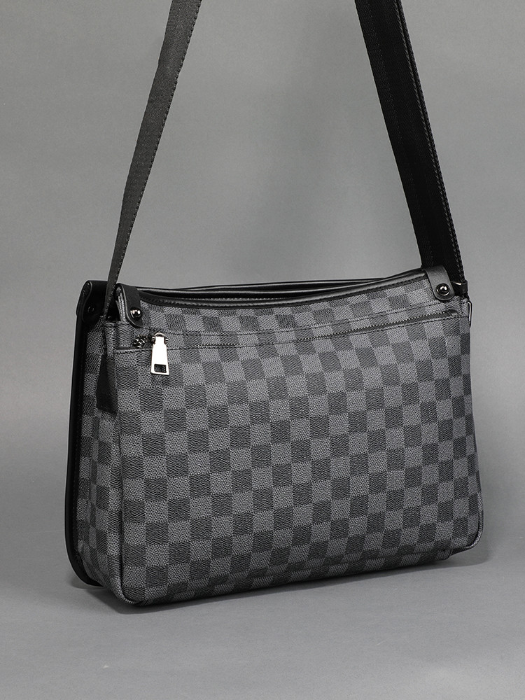 New Leisure Business Single Shoulder Slanted Satchel Briefe Briefcase Handbag Trends Fashion Big Leather Large Capacity Man Bag-Taobao