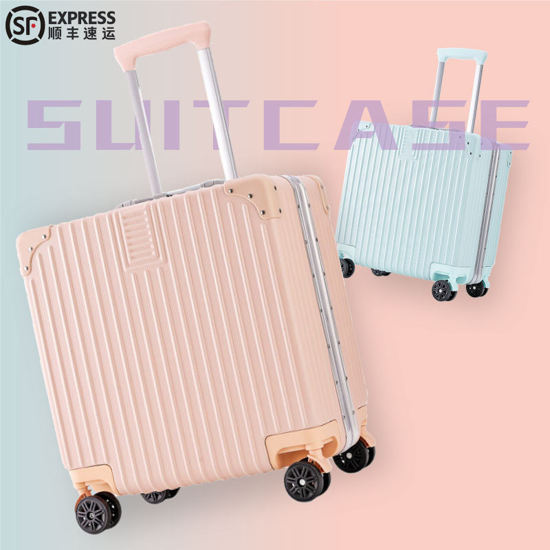 Aluminum Frame Suitcase Woman Mini Boarding Light Lalever Box 20 Travel Password Box Men 18 Inch Small Fresher Students
