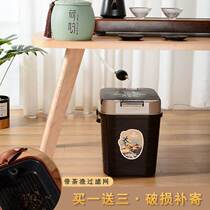 Tea Water Barrel Tea Residue Barrel Waste Water Barrel Domestic Utilita Tea Accessories Tea Leaf Filter Barrel Plastic Trash Cans Small Tea Casks
