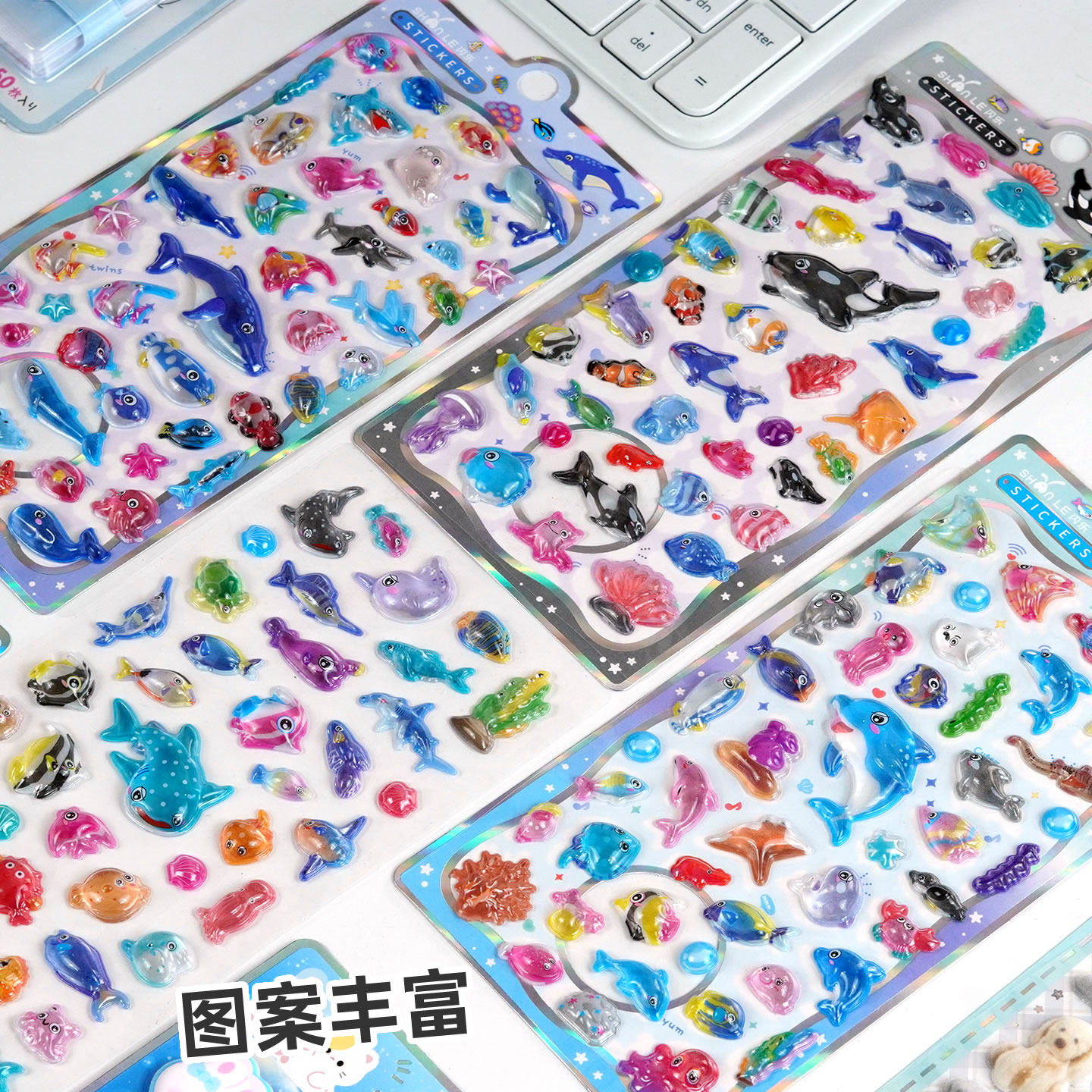 🌟海洋动物鲨鱼虎鲸海豚立体浮雕小鼻嘎手机壳🌟-贴纸-淘宝好物网