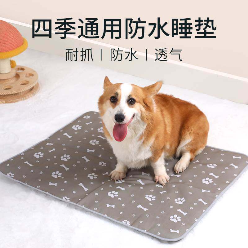 Dog mat sleeping pad four seasons bite-resistant anti-urinating dog cage pad cat pad summer pet floor mat waterproof and easy to clean