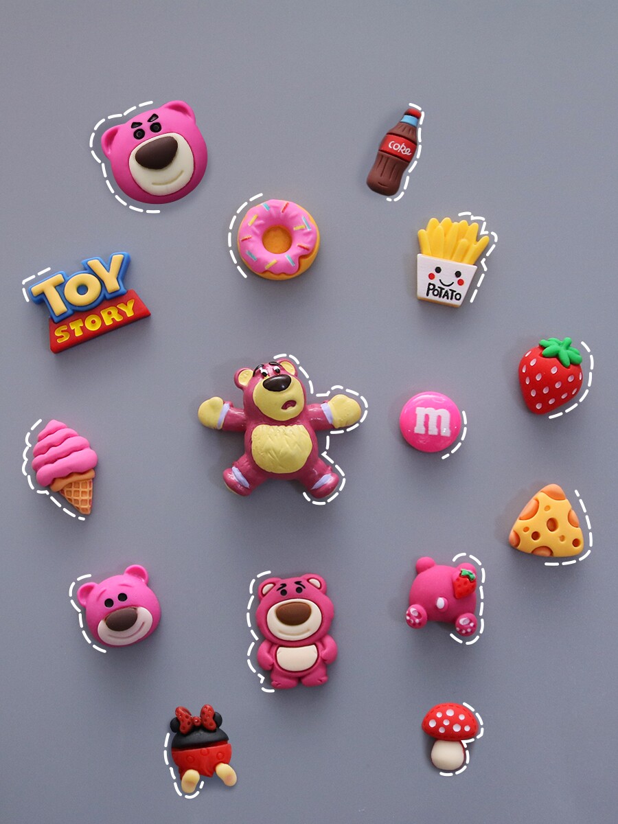 Cartoon water cup 3d three-dimensional sticker pattern DIY handmade ins accessories material package resin decorative refrigerator sticker