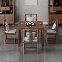 New new Chinese style solid wood square table medieval Eight Immortals table chess and chair combination teahouse square tea table and card table