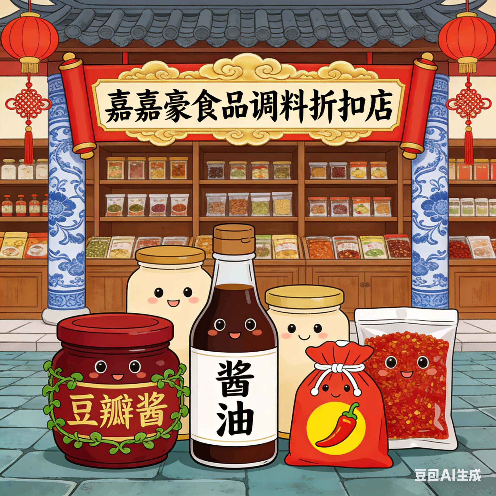 嘉嘉豪食品调味折扣店的LOGO