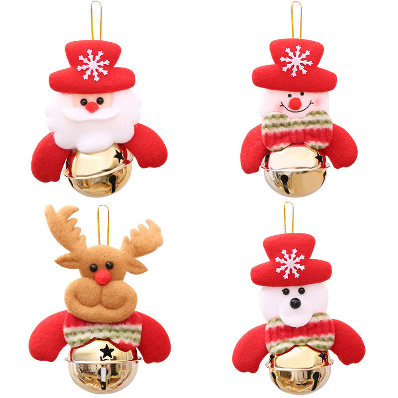 Christmas decoration pendant accessories Christmas tree doll bell old man snowman bell pendant