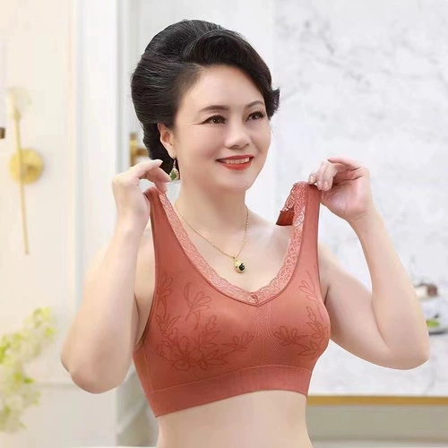 Нижнее белье для матери, бюстгалтер, спортивный поддерживающий бюстгальтер без косточек, для среднего возраста, красивая спина, большой размер