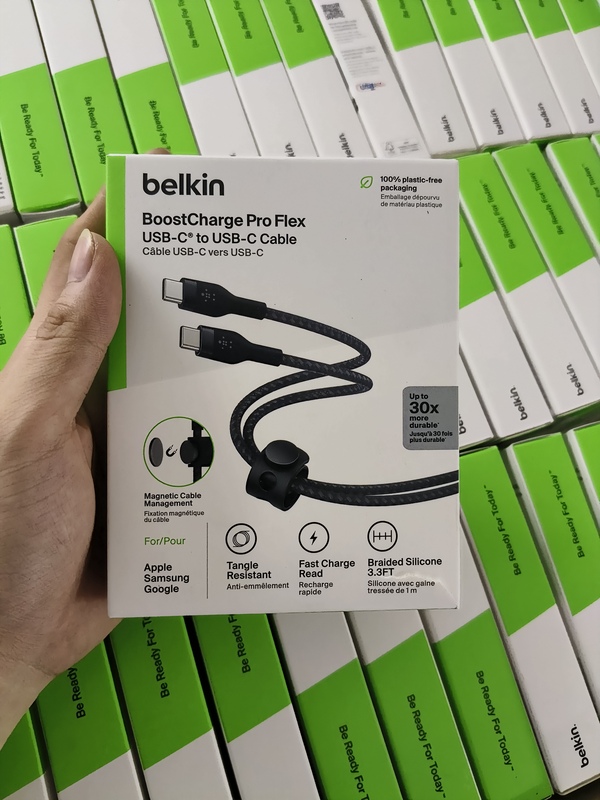 Belkin Boostcharge Pro Flex Magnetic Braided Data Cable Type-C to C Fast Charging Cable Suitable for Apple, Huawei, Samsung, Android Charging Cable Iphone17Pm Belkin Boostcharge Pro Flex Magnetic Braided Data Cable Type-C to C Fast Charging Cable Suitable for Apple, Huawei, Samsung, Android Charging Cable Iphone17Pm