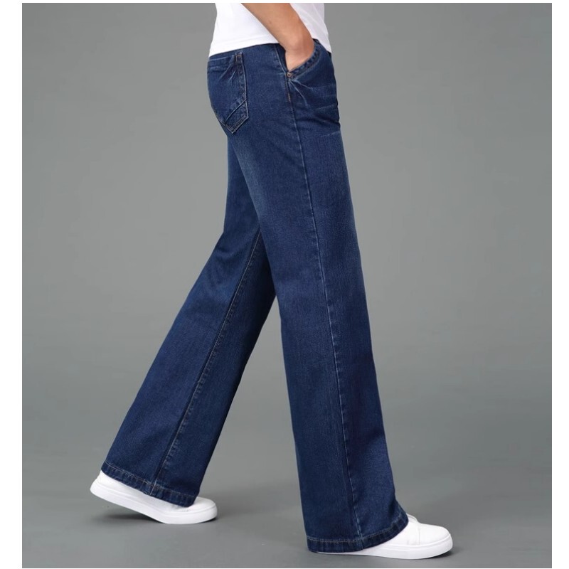 2026 Spring and Autumn New Men's Wide-Leg Jeans, Loose Fit, Wide-Leg Pants, Straight-Leg Pants, Men's Casual Flared Pants