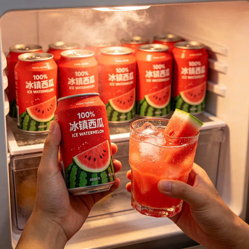 Supermarket Equivalent Nfc Watermelon Juice 100% Freshly Squeezed Bingqilin Pure Juice Official Flagship Store Beverage Whole Box 0 Additives