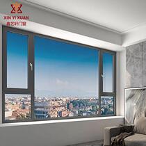 Cross-border bedroom broken bridge aluminum doors and windows anti-theft sealing balcony soundproof windows self-built house window screen integrated casement window manufacturer