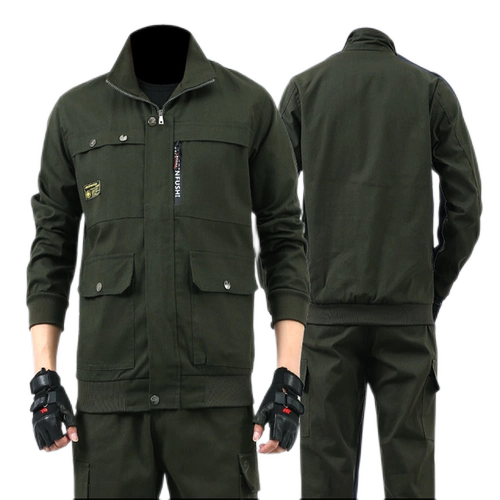 Хлопковый осенний комбинезон, демисезонная износостойкая куртка подходит для мужчин и женщин, штаны, увеличенная толщина, защита от ожогов, оверсайз