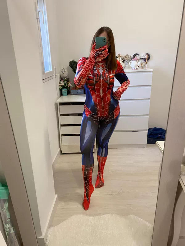 Người Nhện Cosplay Người Phụ Nữ Gợi Cảm Zentai Phù Hợp Với Spandex Body