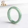 Natural jade bean seed ring for male and female couples