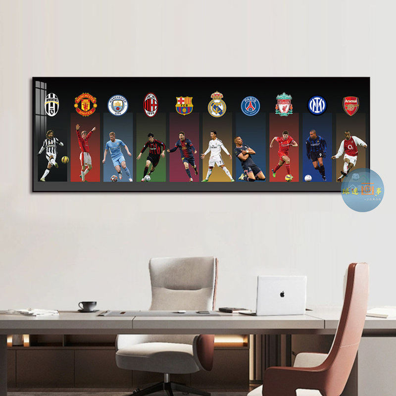 Messi, Cristiano Ronaldo, Neymar Football European Cup Themed Poster Decorative Painting Bar Sports Lottery Shop Mural Hanging Painting Messi, Cristiano Ronaldo, Neymar Football European Cup Themed Poster Decorative Painting Bar Sports Lottery Shop Mural Hanging Painting