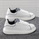 2024 New White Mesh Breathable Sneakers Men's Thick Sole Increased Ming McQueen White Shoes Men's Summer Casual Shoes