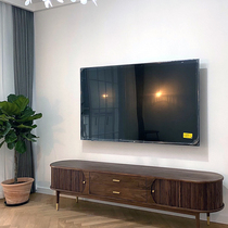 Living room furniture solid wood TV cabinet Nordic simple audio-visual cabinet small apartment light luxury floor cabinet Internet celebrity storage storage cabinet