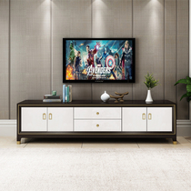 Living room solid wood TV cabinet coffee table combination light luxury post-modern storage cabinet classic small apartment American style new Chinese style