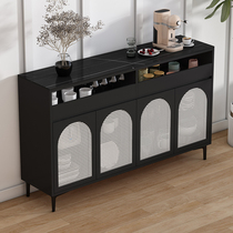 French slate sideboard rattan sideboard tea cabinet living room storage cabinet side cabinet storage cabinet bar integrated
