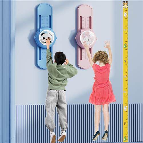 A delightful small shop glowing high trainer bounce training speech count jump high artificial instrument patting music