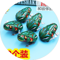 Bouncing frog winding winding nostalgic winding iron frog toy for children born in the 80s and 90s 0 to 1 year old toy