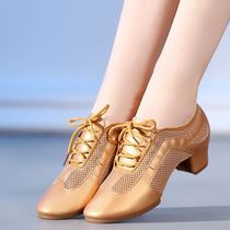 Latin dance shoes square dance shoes adult professional womens medium-heeled teacher shoes soft-soled ballroom dance shoes