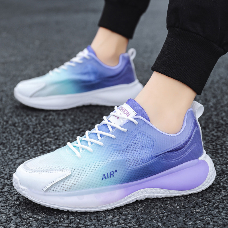 2022 summer breathable heightened dad shoes male students casual all-match sports popcorn bottom men's trendy shoes