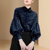 Шелковая весенняя осенняя рубашка, приятный телу осенний шифоновый лонгслив, коллекция 2022