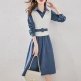 Брендовый осенний демисезонный модный комплект, платье