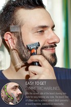 Mens beard styling mold template care comb sideburns and beard trimming outline tool frame beard styler