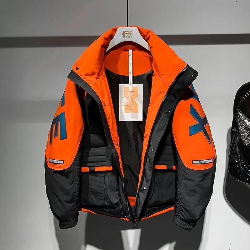 立领潮男棉服：冬季街头的轻熟风暖意