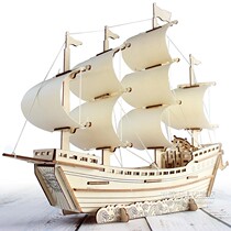 Puzzle stereo 3D model adults super difficult cardboard wood Chinese wind large at home boring time toy