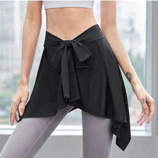 One-piece hip-covering skirt yoga running anti-light one-piece skirt sports bottoming skirt covering buttocks skirt fart curtain artifact
