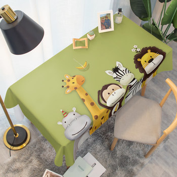 Cartoon home children zoo pvc modern tablecloth Cartoon home children zoo pvc modern tablecloth