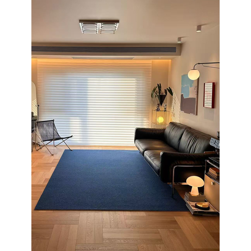Bauhaus 2026 New Vintage-Style Living Room Dark Blue Imported Wool Carpet, Mid-Century Light Luxury High-End