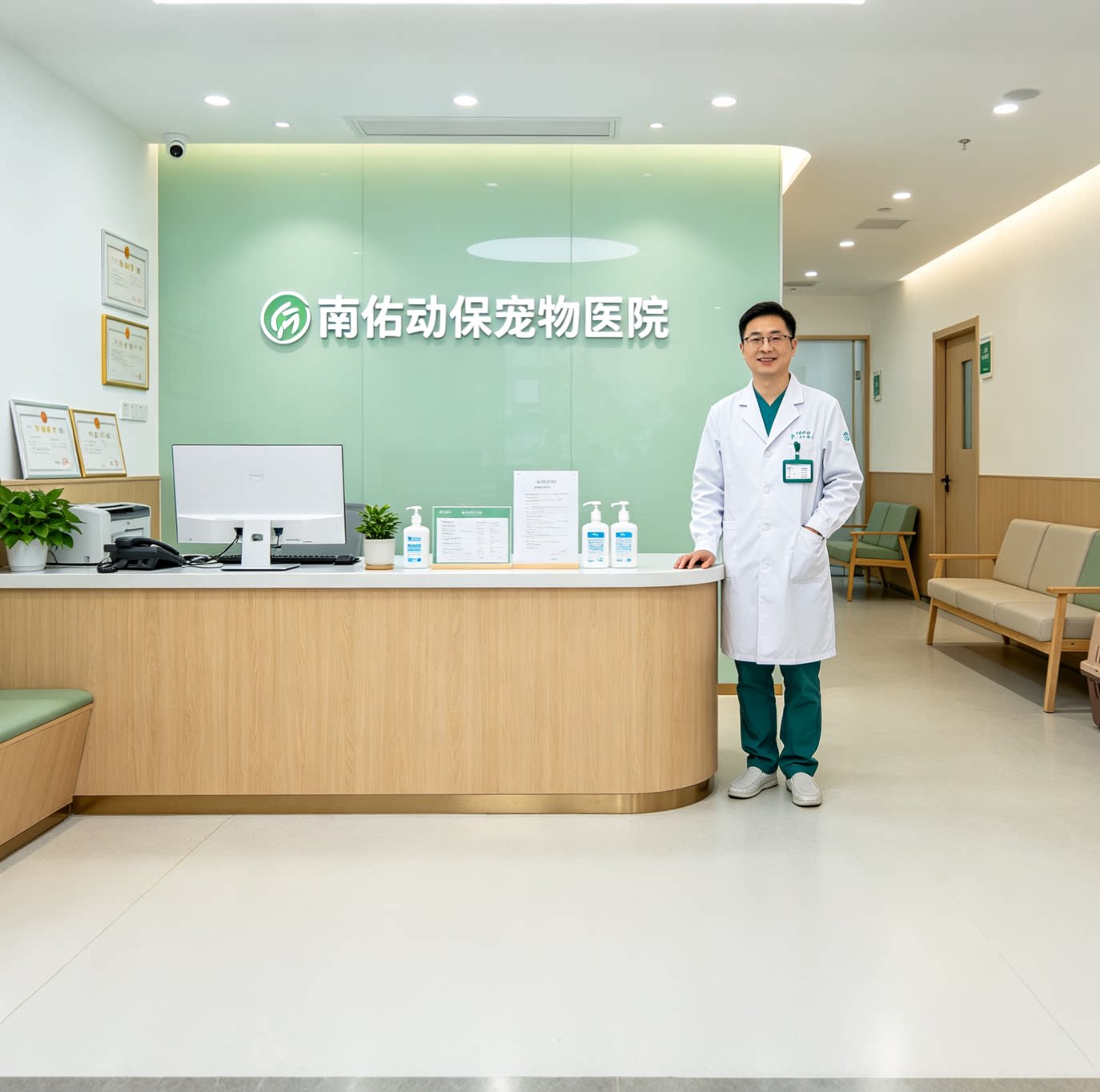 南佑动保宠物医院的LOGO
