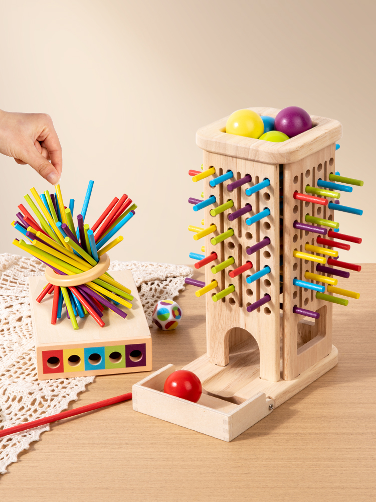 抽木棍平衡游戏棒儿童专注力训练玩具幼儿园中大班益智区域角材料