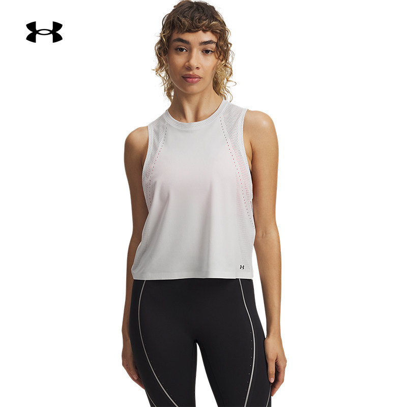 Under Armor Ua Women's Spring and Summer New Halo Vent Quick-Drying Breathable Fitness Training Sports Vest 6009069