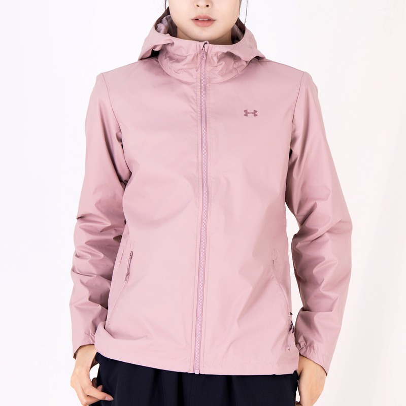 26 Autumn Model under Armour Ua Women's Outdoor Sports Water-Repellent Hooded Jacket 1321443
