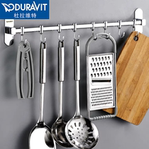 Stainless Steel Hook Kitchen Shelve Wall-mounted Hook Rack Free to punch with kitchenware Supplies hanging pole Pendant Placement Rod