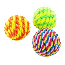 Tian Tian Cat Wool Line Small Ball Cat Toy Self-Hi-Sound Biting Teasing Cat Toy Ball Pet Cat Supplies 3 * 1 Package